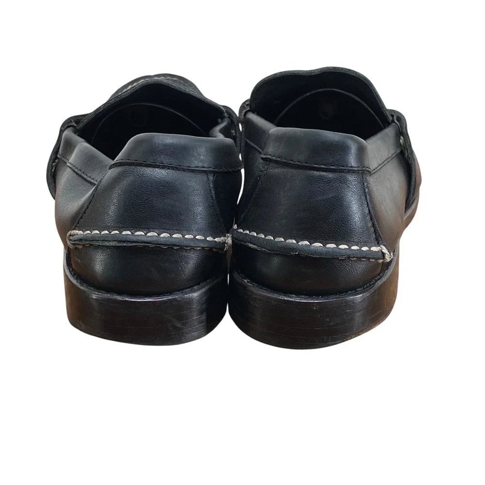 Polo Ralph Lauren Edric Leather Penny Loafers Men's Size 10D Black USA Rancourt